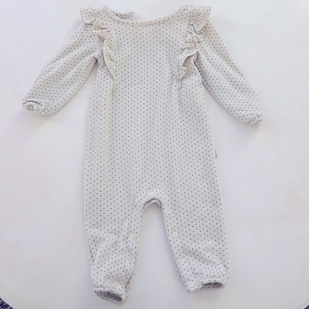 Baby Gap Black Polka Dot Romper 3-6M